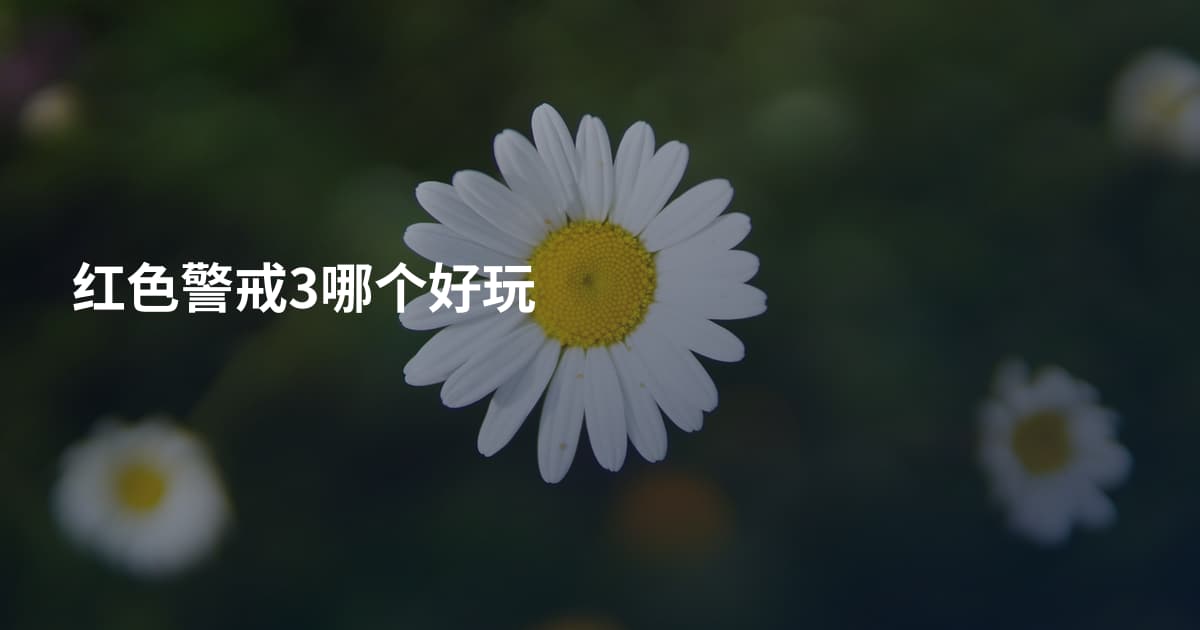 红色警戒3哪个好玩