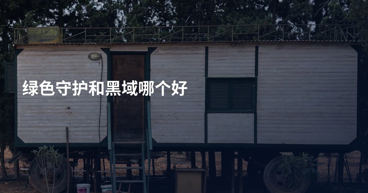 绿色守护和黑域哪个好