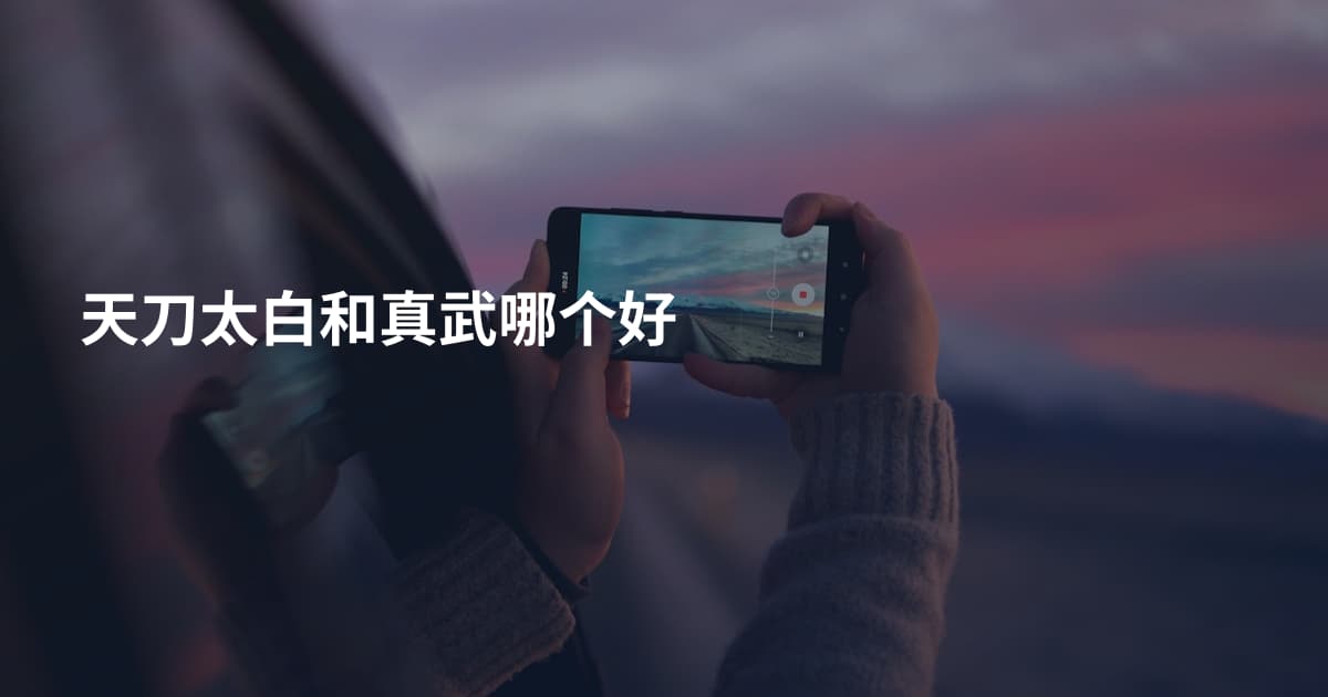 天刀太白和真武哪个好