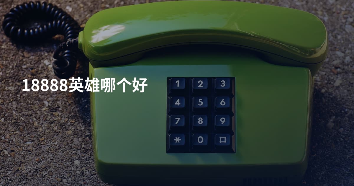 18888英雄哪个好