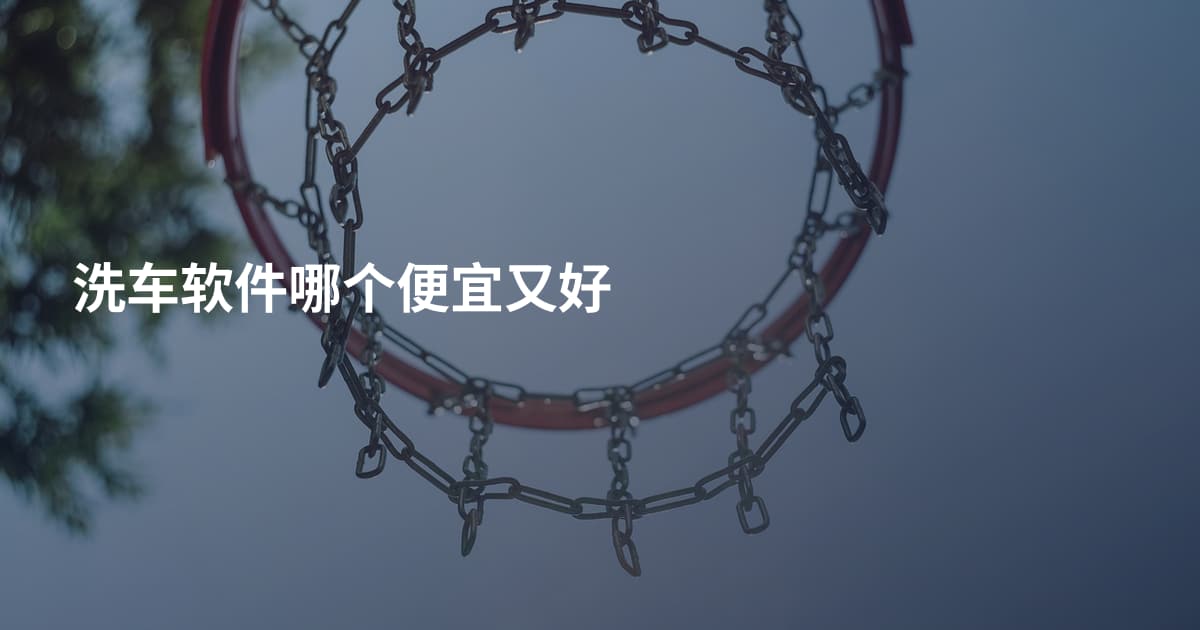 洗车软件哪个便宜又好