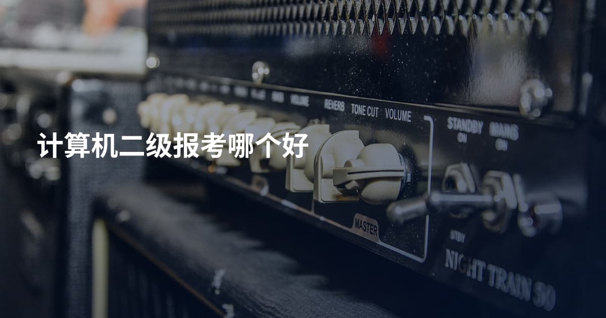 计算机二级报考哪个好