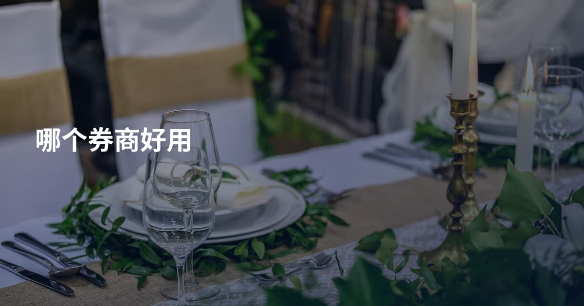 哪个券商好用