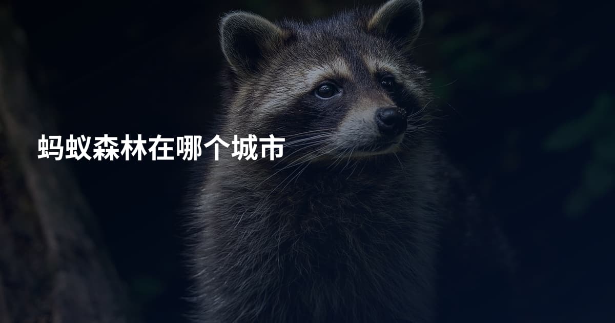 蚂蚁森林在哪个城市
