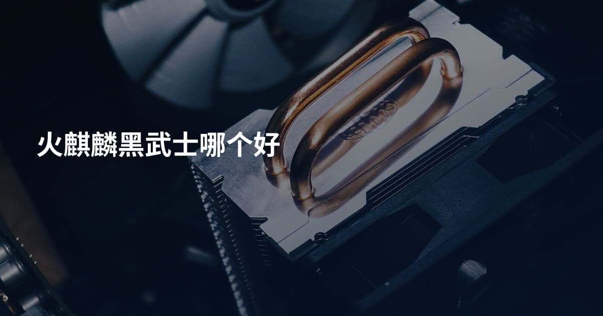 火麒麟黑武士哪个好