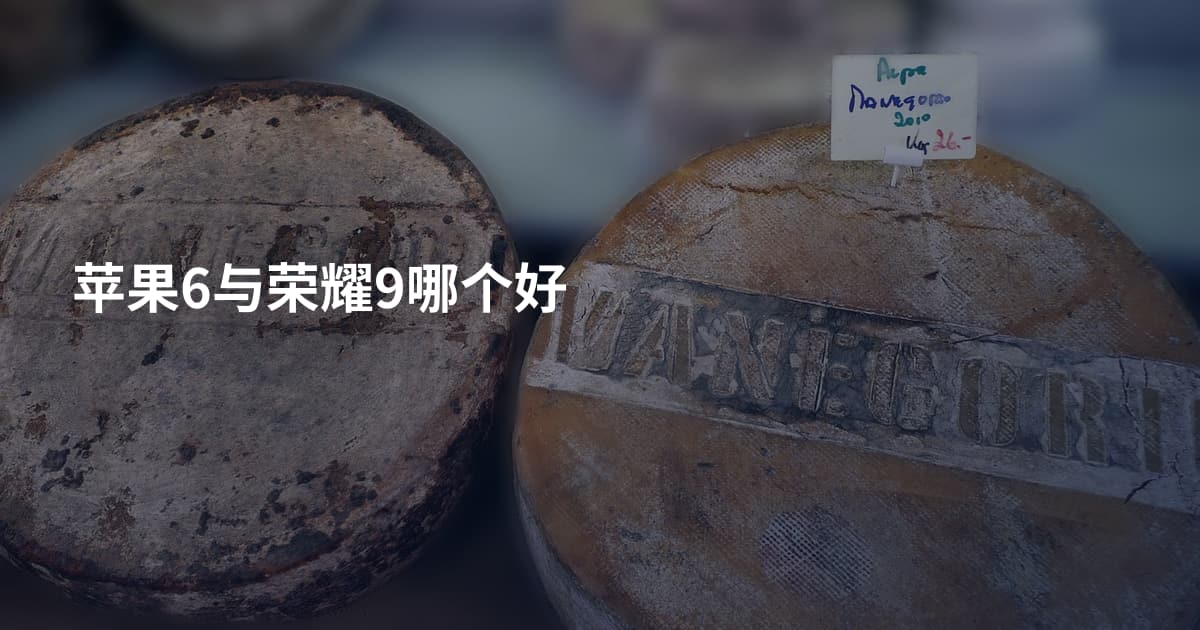 苹果6与荣耀9哪个好