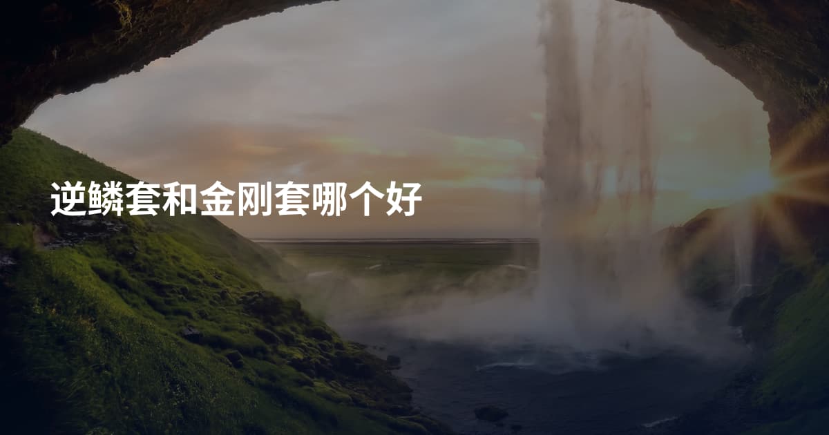 逆鳞套和金刚套哪个好
