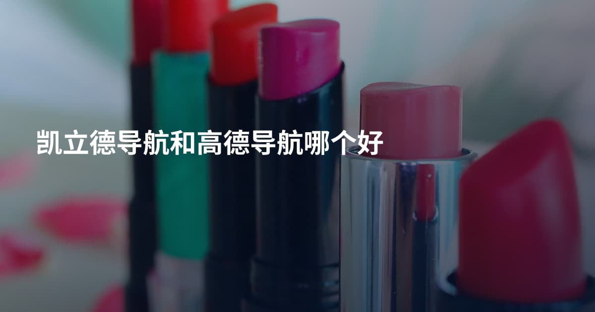 凯立德导航和高德导航哪个好