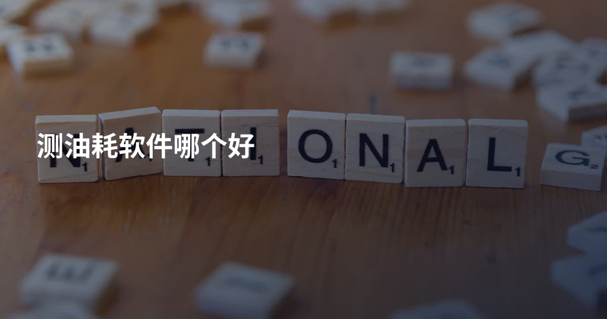测油耗软件哪个好
