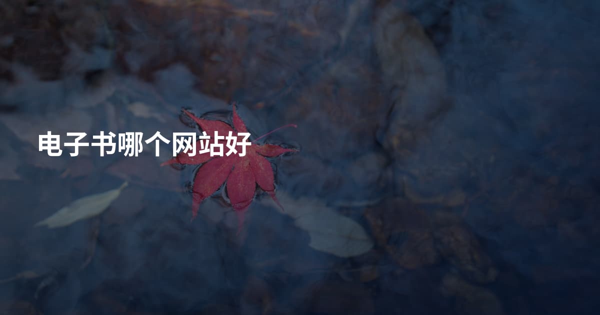 电子书哪个网站好