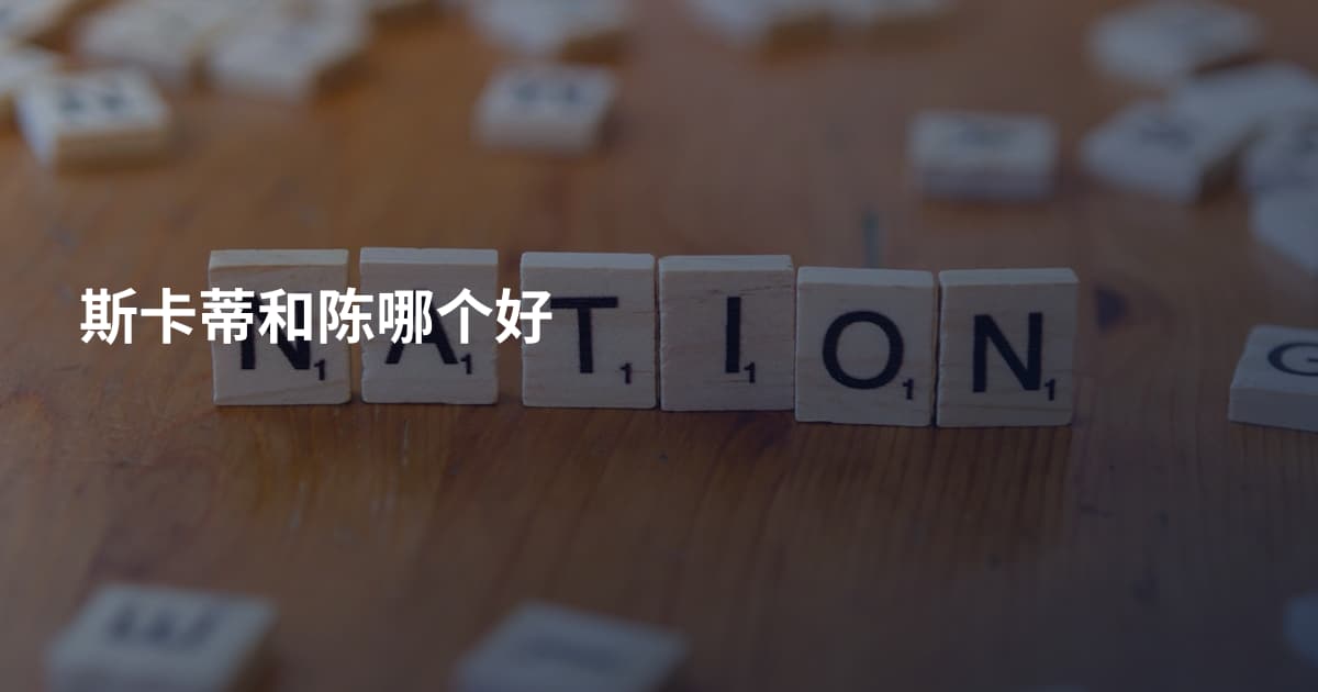 斯卡蒂和陈哪个好