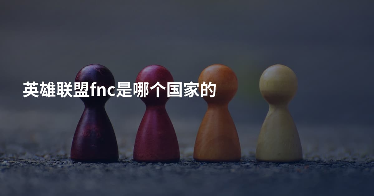 英雄联盟fnc是哪个国家的