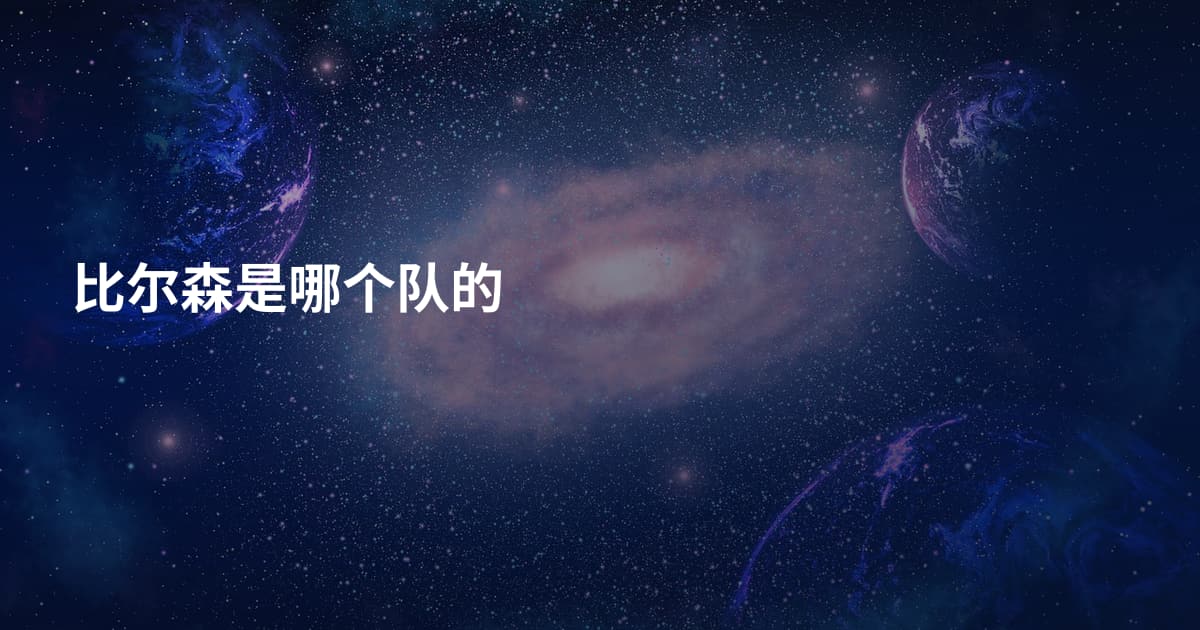 比尔森是哪个队的