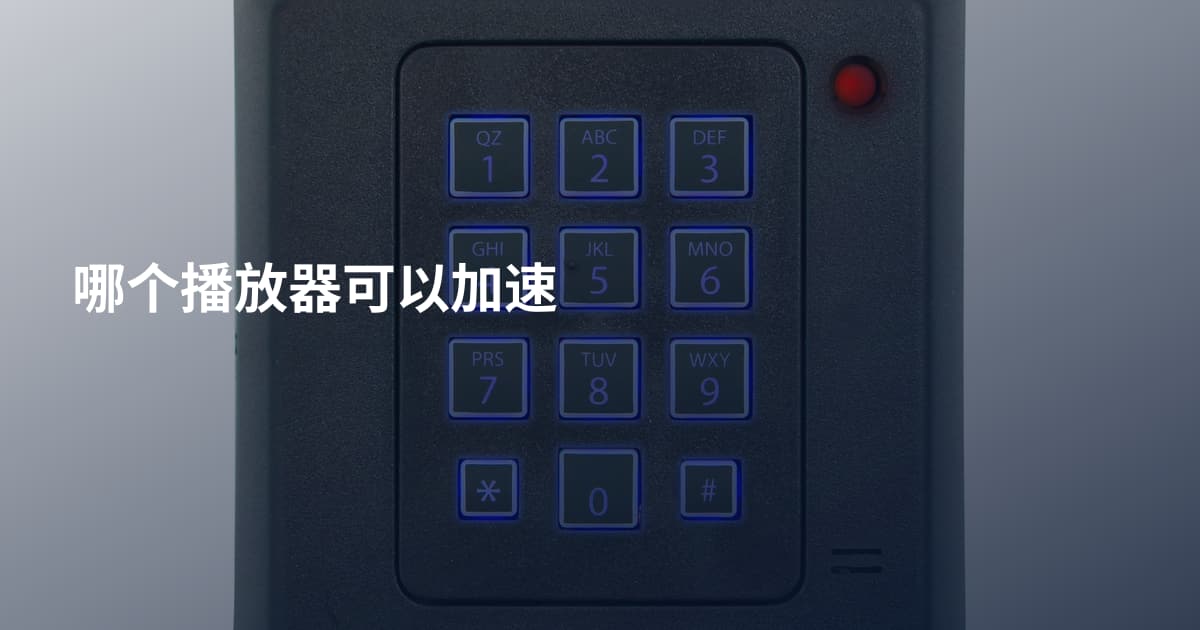 哪个播放器可以加速