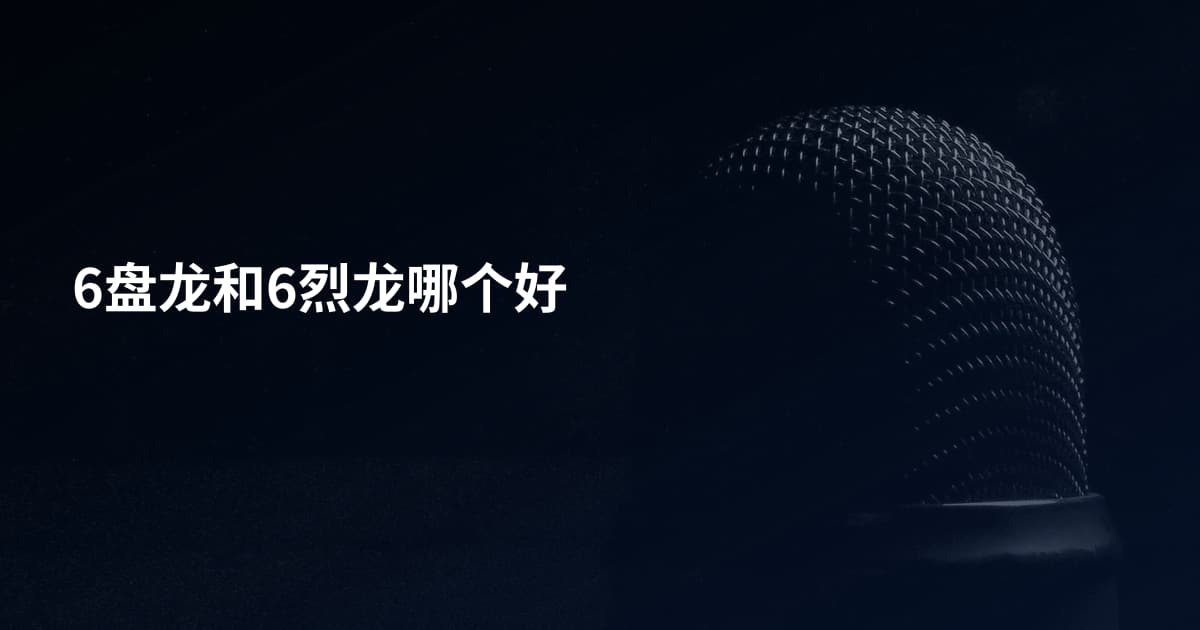 6盘龙和6烈龙哪个好