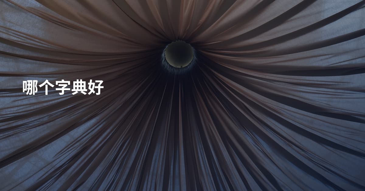 哪个字典好