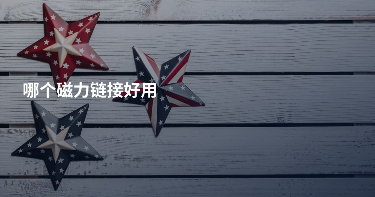 哪个磁力链接好用