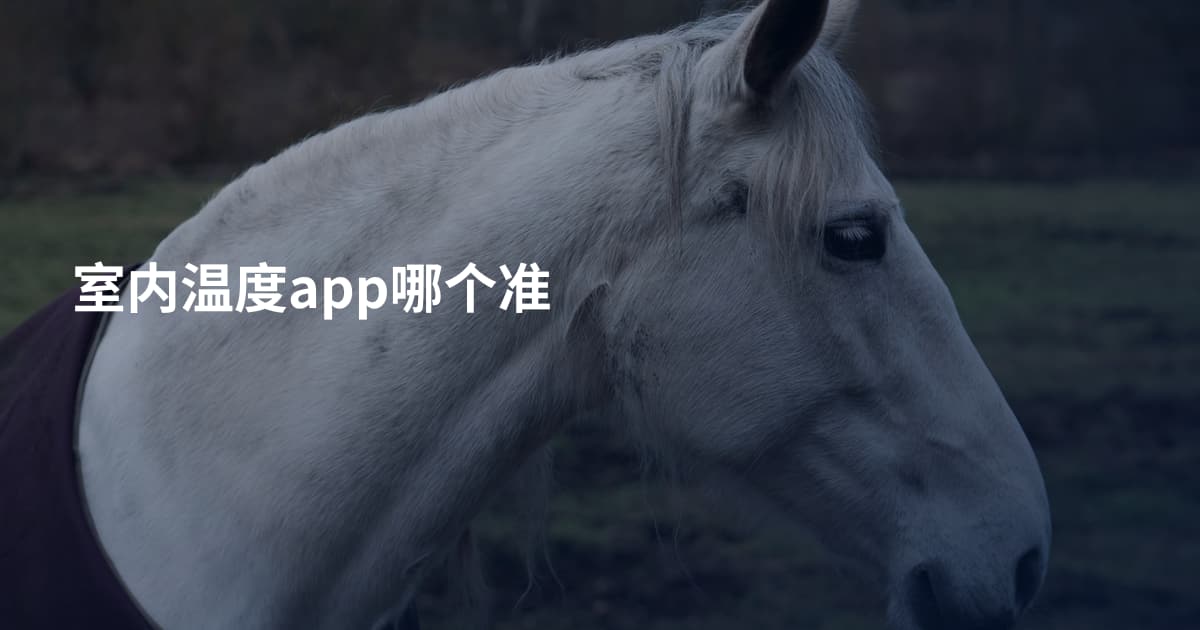 室内温度app哪个准