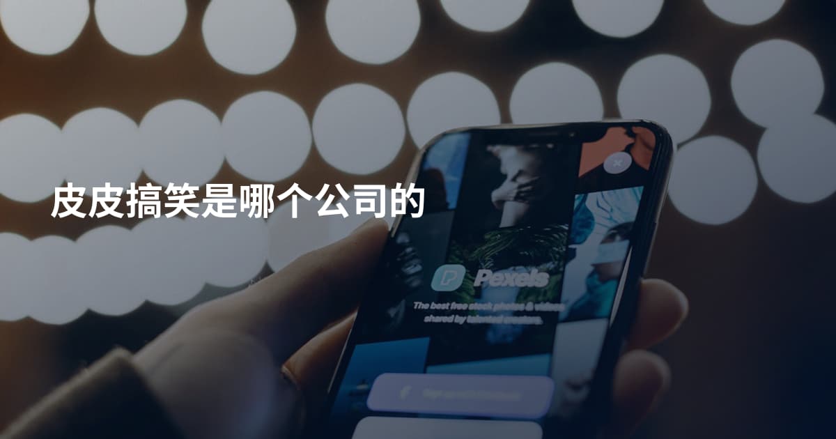 皮皮搞笑是哪个公司的