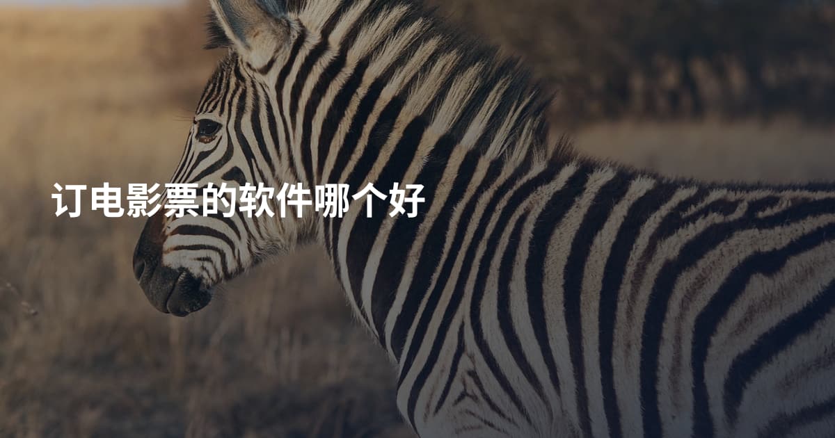 订电影票的软件哪个好