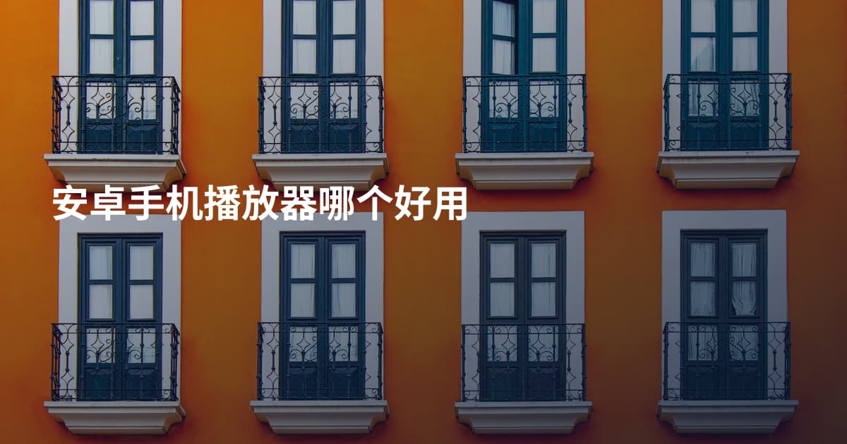安卓手机播放器哪个好用