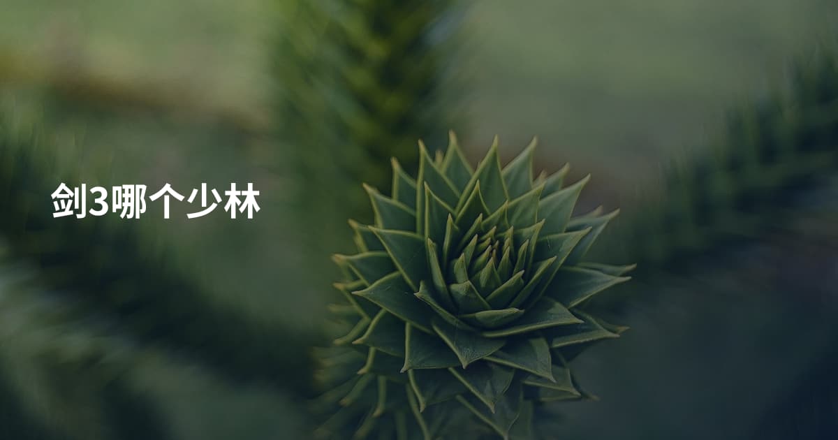 剑3哪个少林