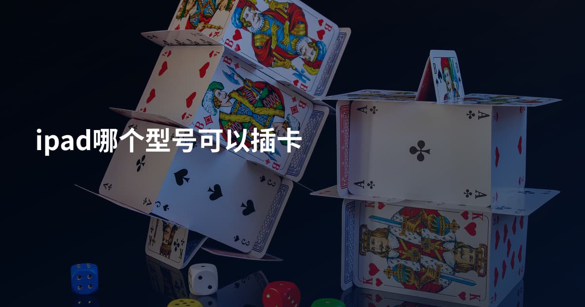 ipad哪个型号可以插卡