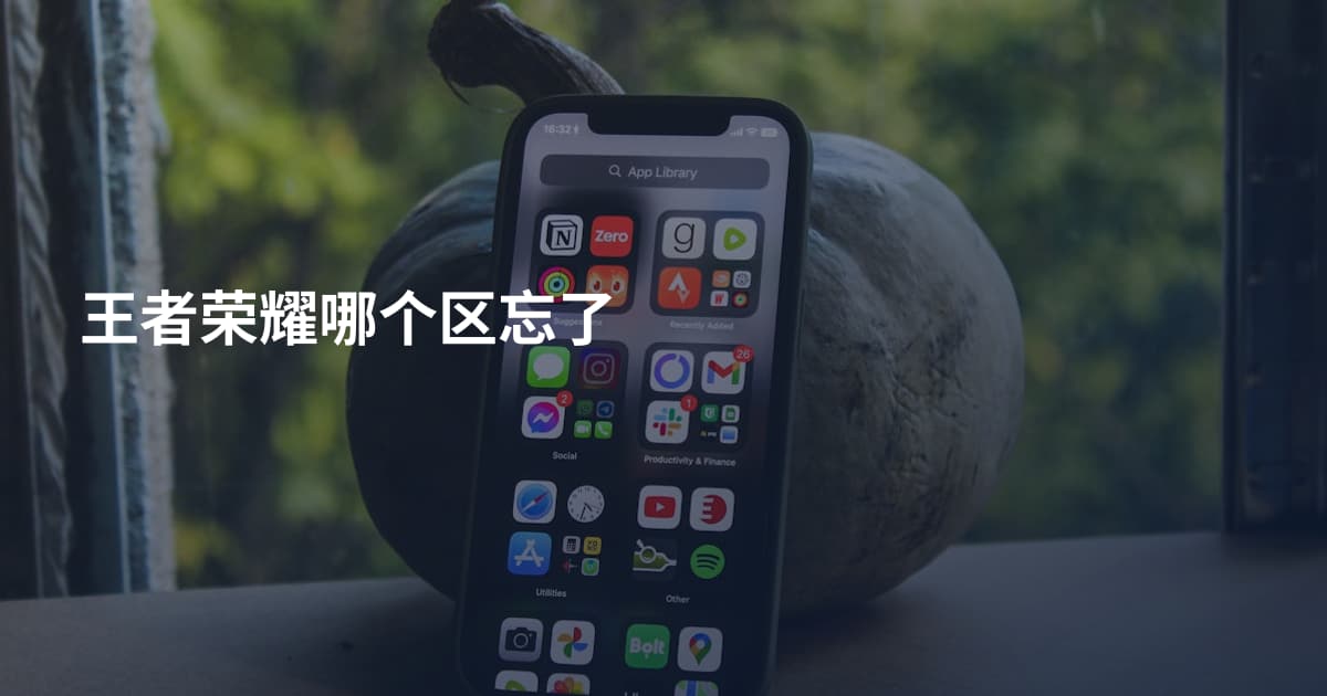 王者荣耀哪个区忘了