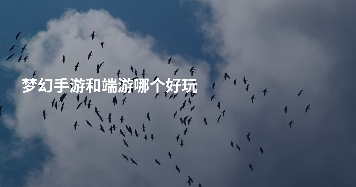 梦幻手游和端游哪个好玩