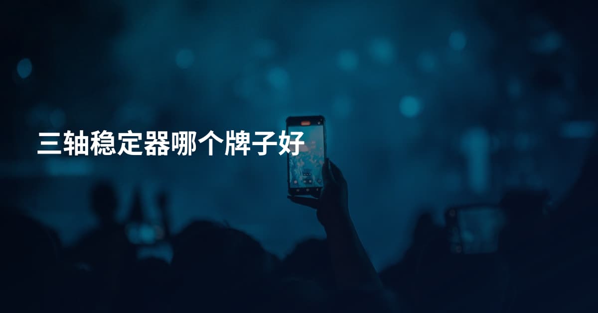 三轴稳定器哪个牌子好