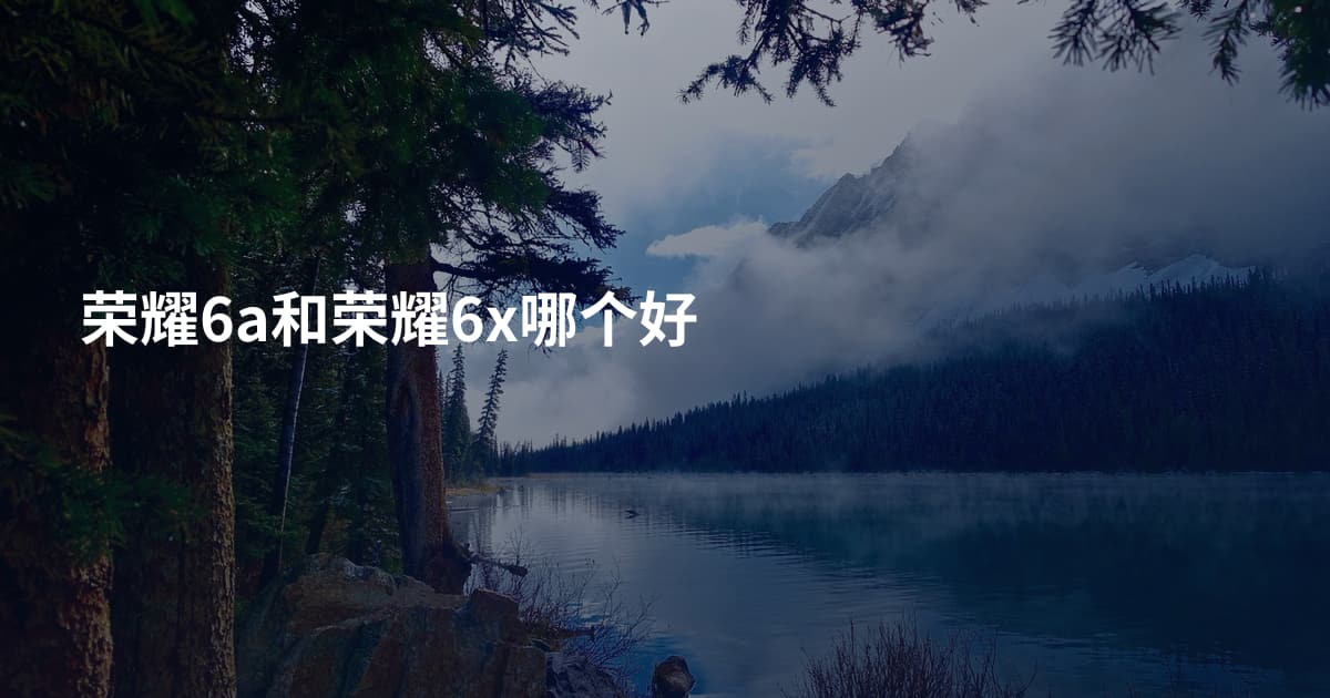 荣耀6a和荣耀6x哪个好