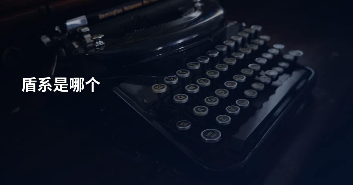 盾系是哪个