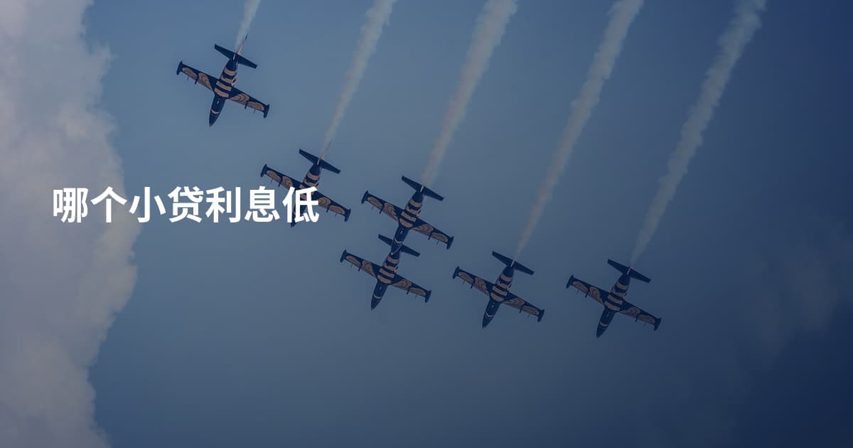 哪个小贷利息低