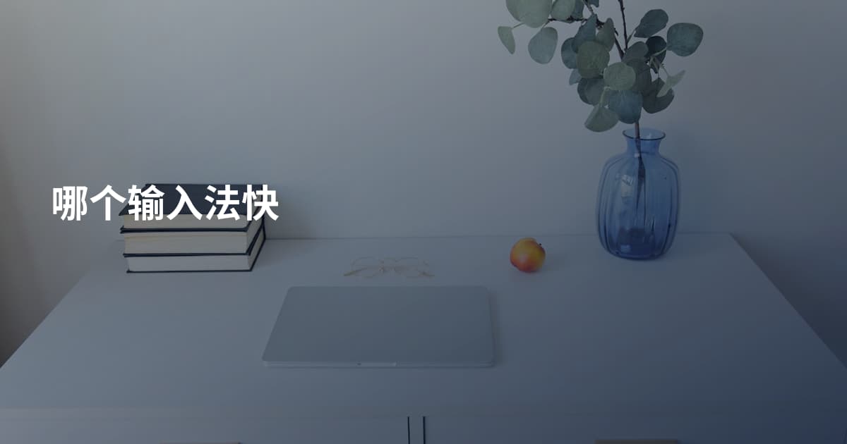 哪个输入法快
