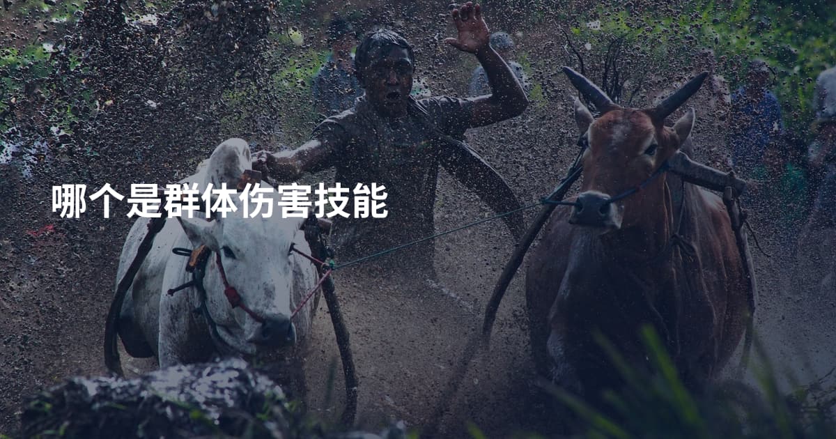 哪个是群体伤害技能