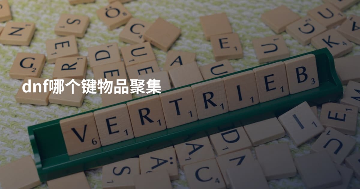 dnf哪个键物品聚集