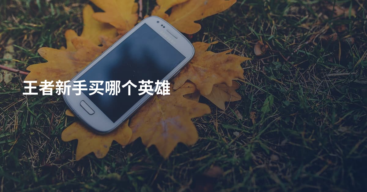 王者新手买哪个英雄