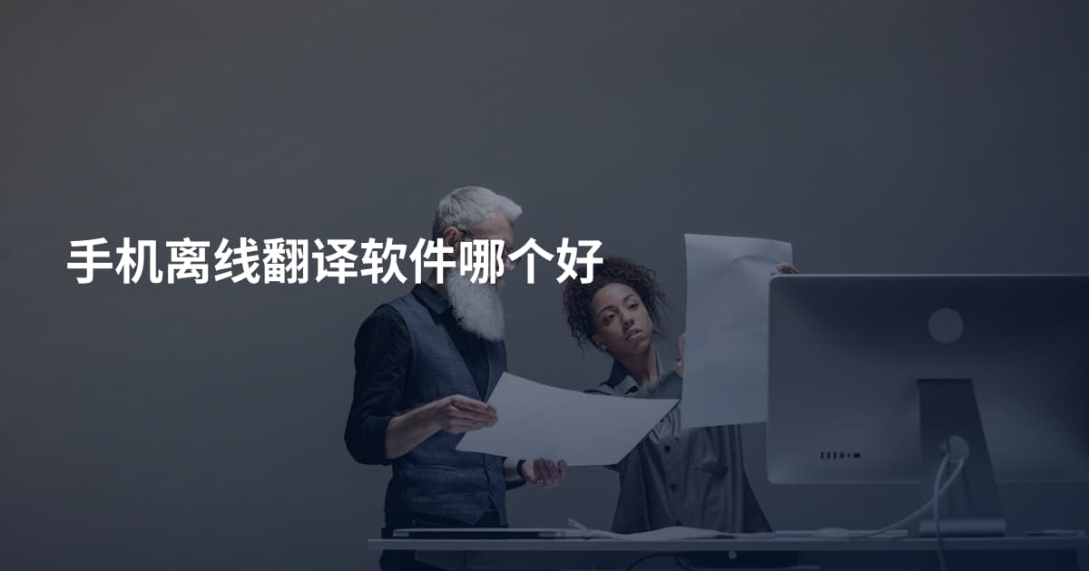 手机离线翻译软件哪个好