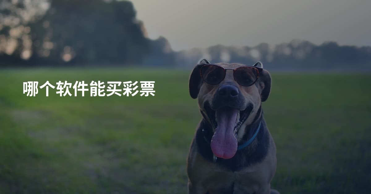 哪个软件能买彩票