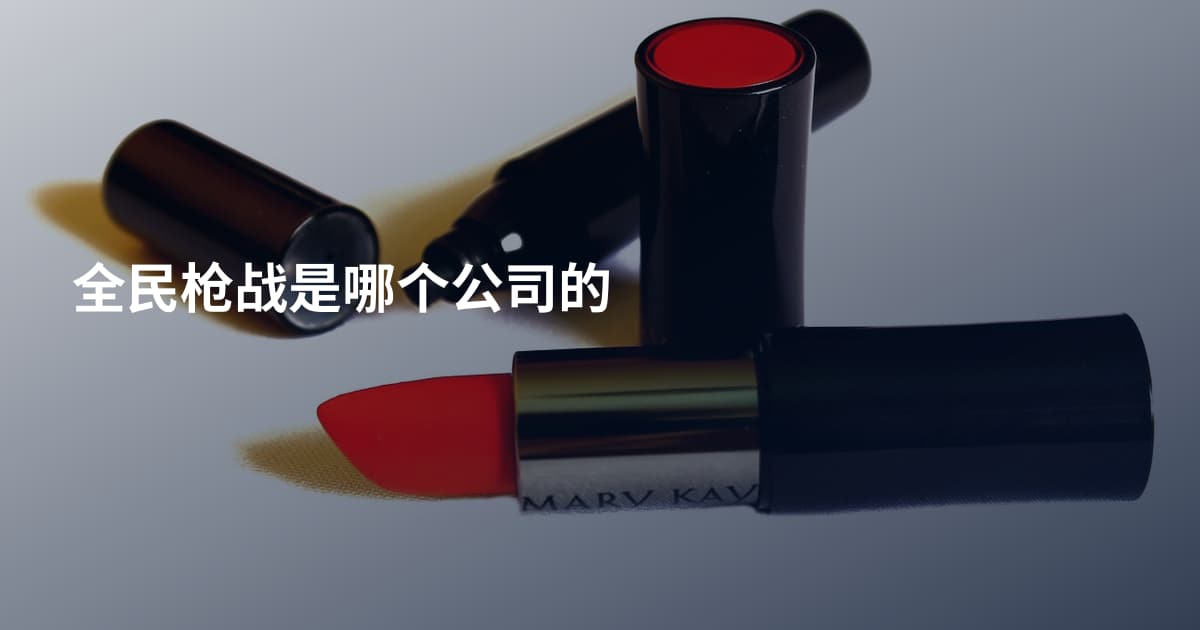 全民枪战是哪个公司的