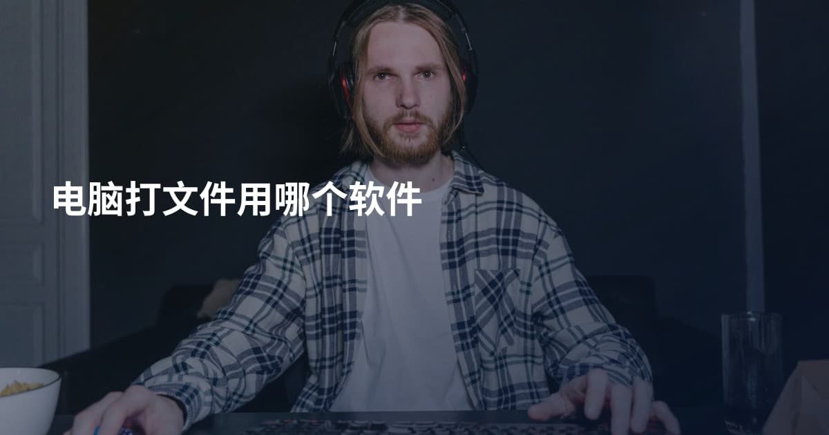 电脑打文件用哪个软件