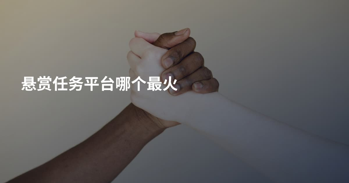 悬赏任务平台哪个最火