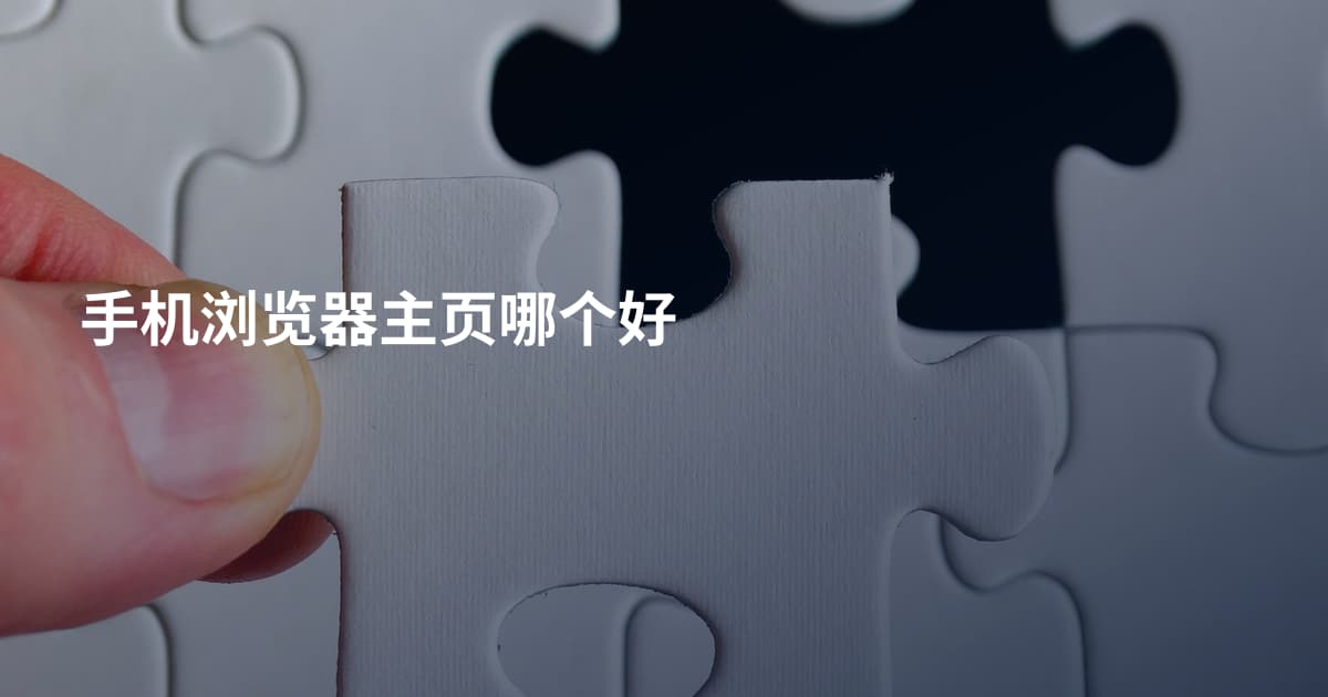 手机浏览器主页哪个好
