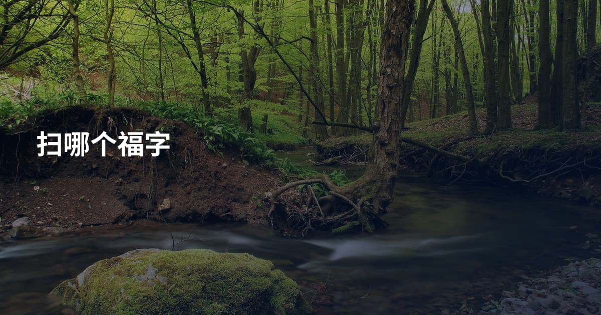 扫哪个福字