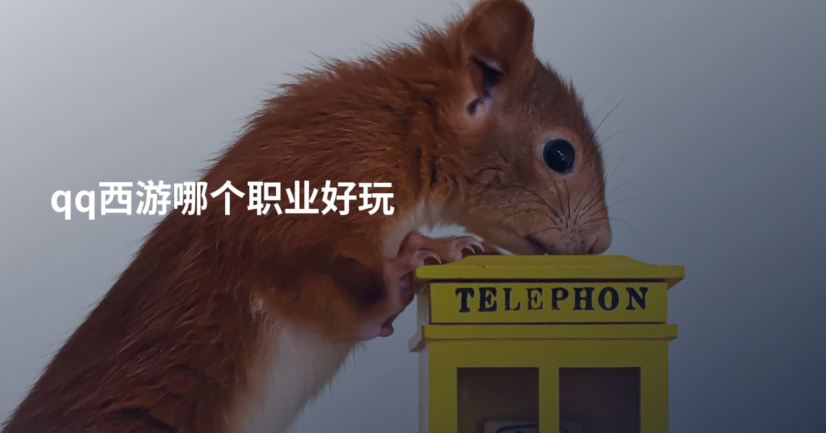 qq西游哪个职业好玩