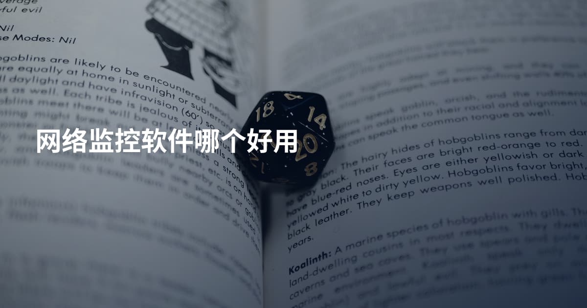 网络监控软件哪个好用