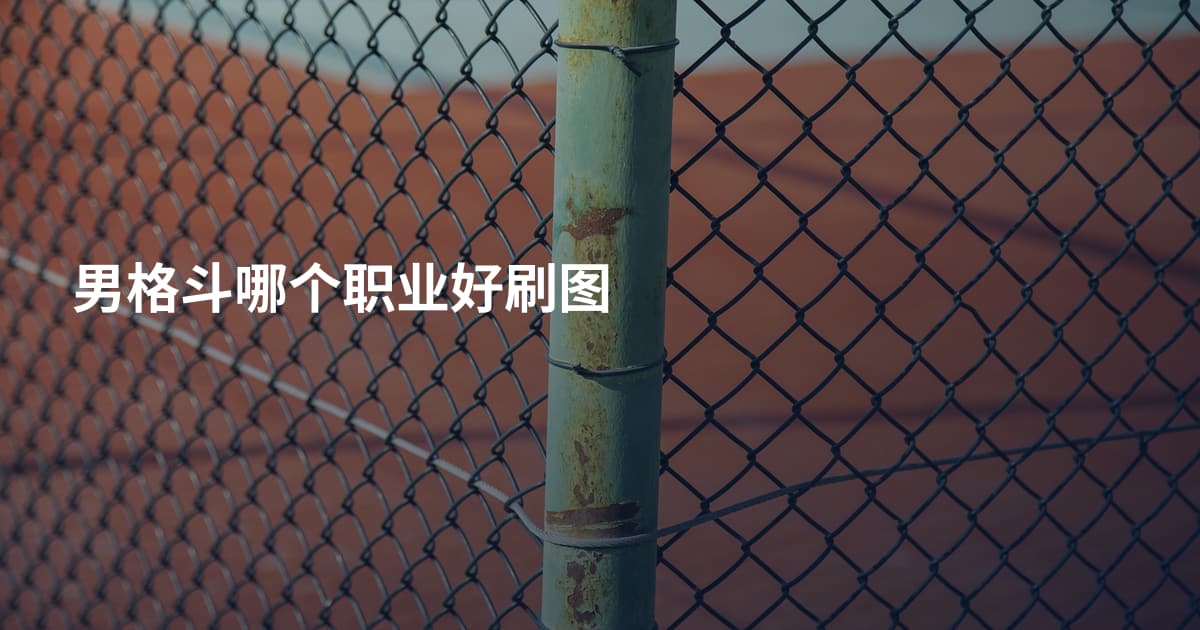 男格斗哪个职业好刷图