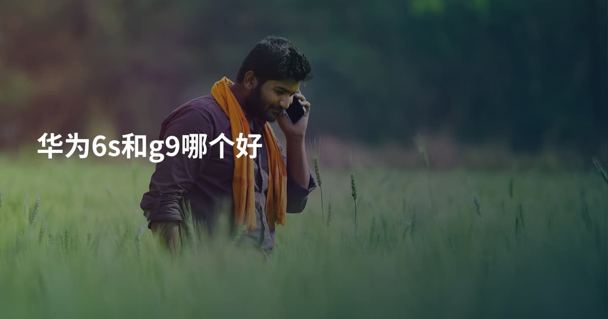 华为6s和g9哪个好