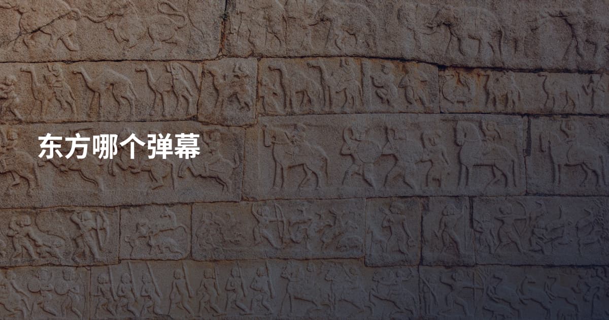 东方哪个弹幕