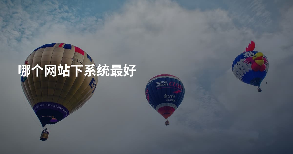 哪个网站下系统最好
